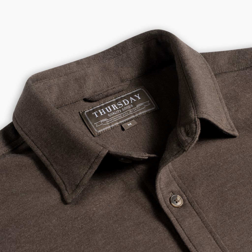 Everyday Button-Down Shirt | Brown (Two Pocket)