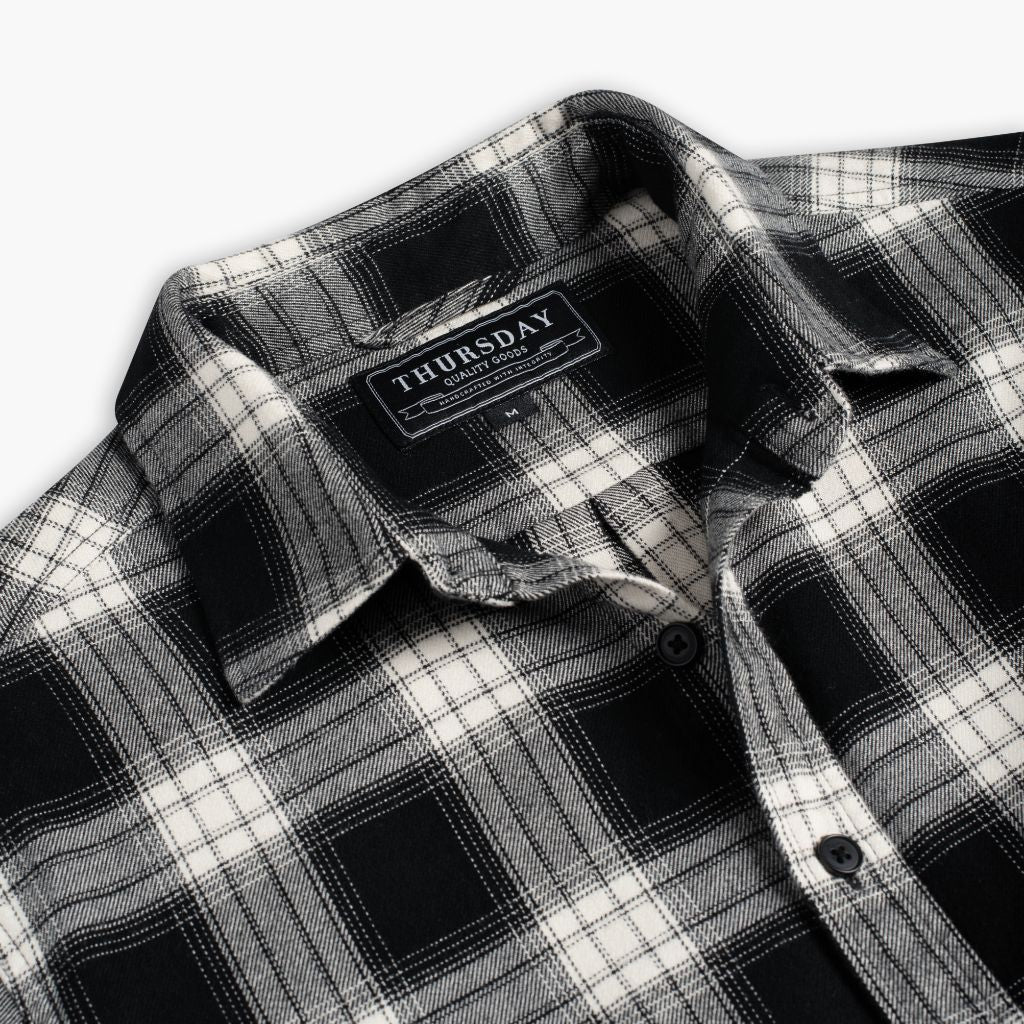 Forever Flannel Shirt | Black & Cream