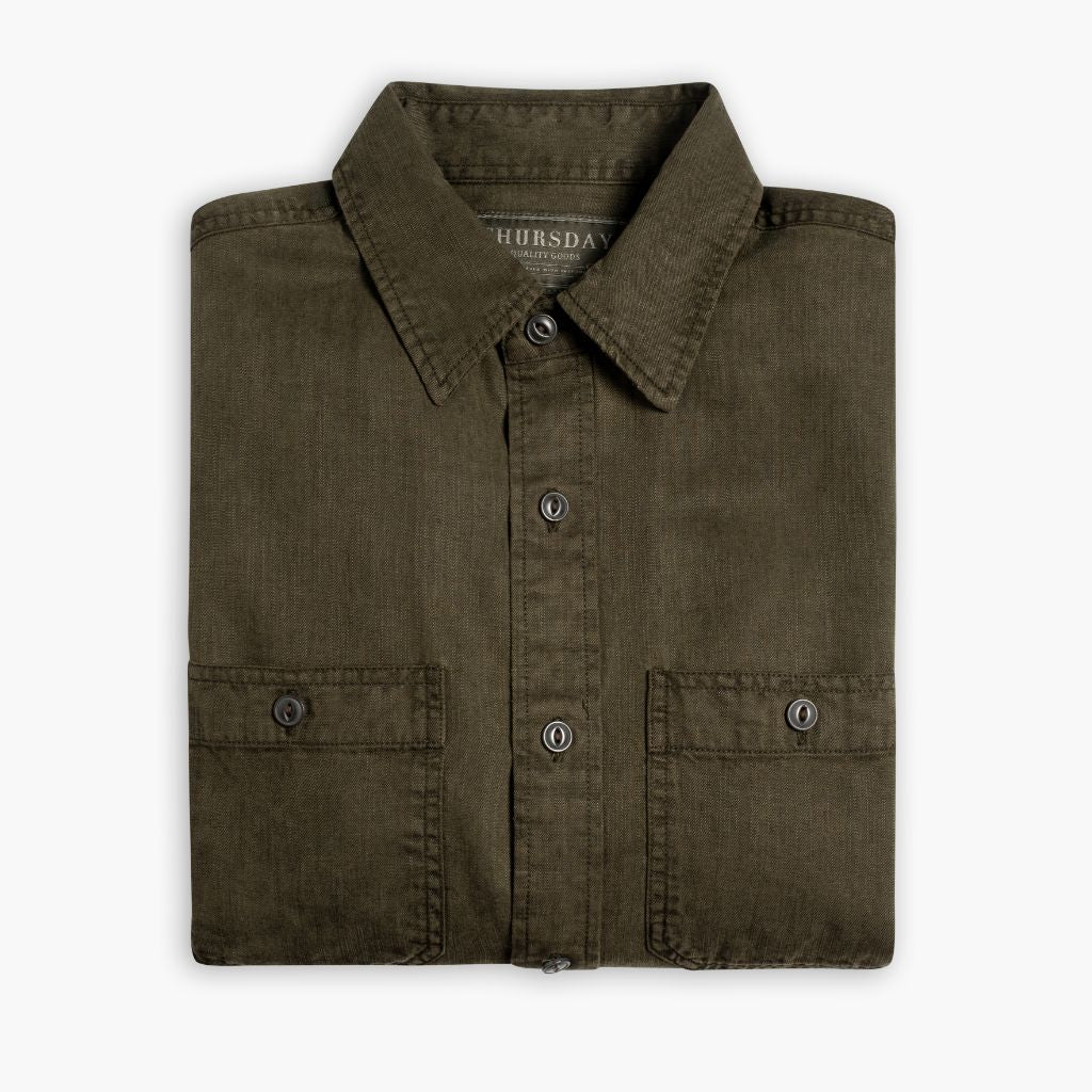 Chambray Workshirt | Olive