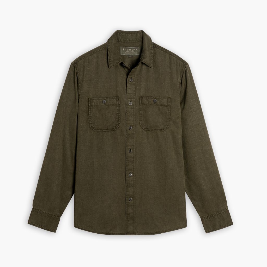 Chambray Workshirt | Olive