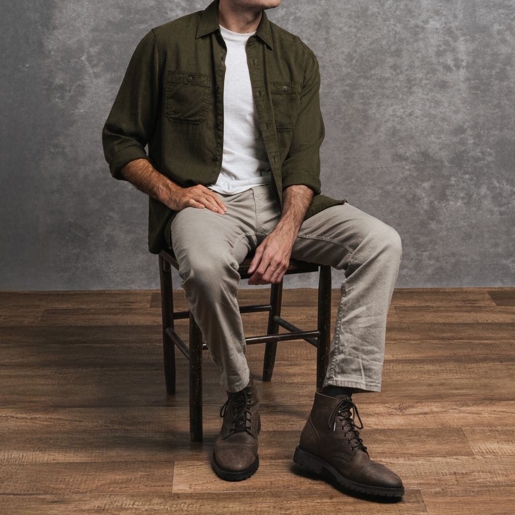 Chambray Workshirt | Olive