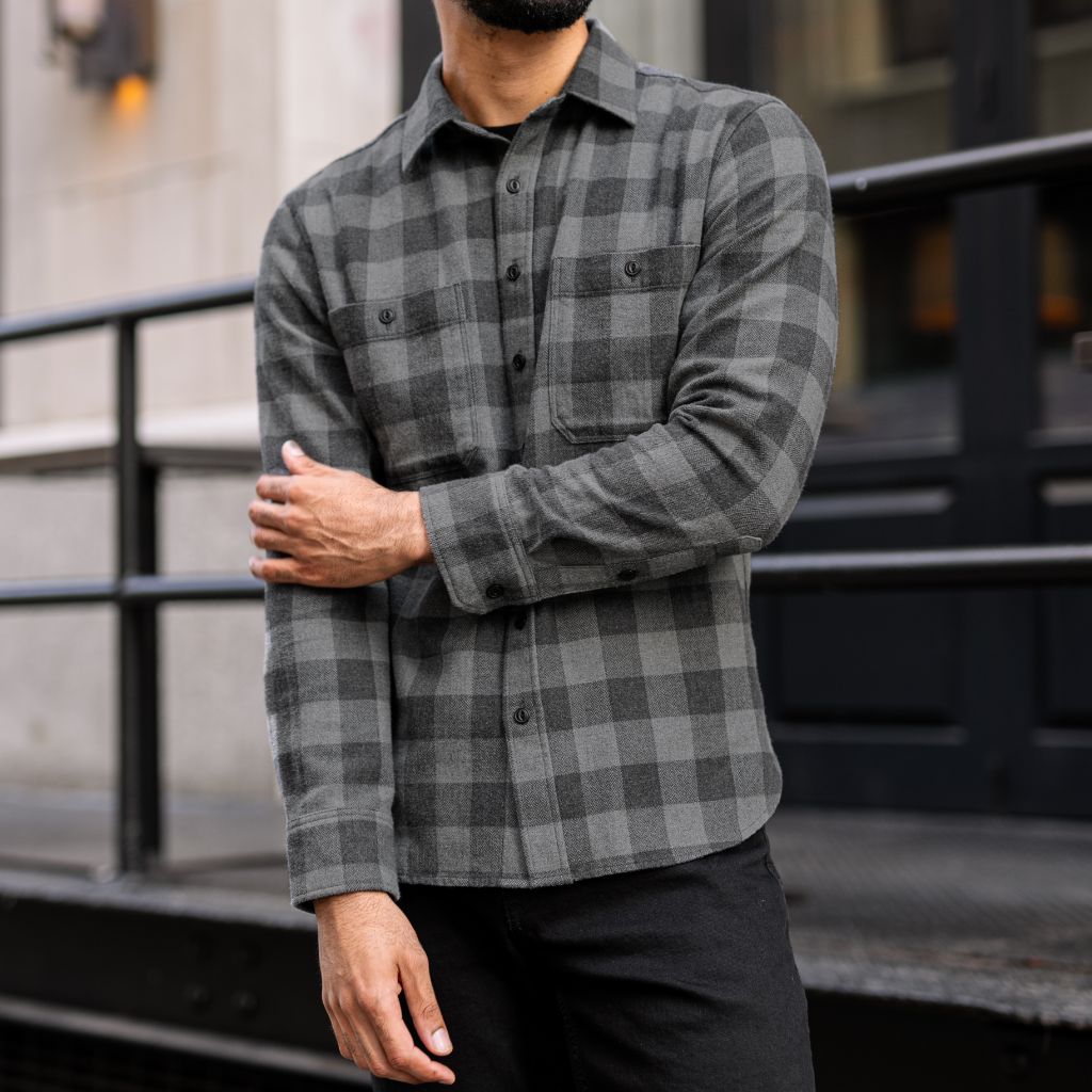 Buffalo Check Shirt | Black & Grey