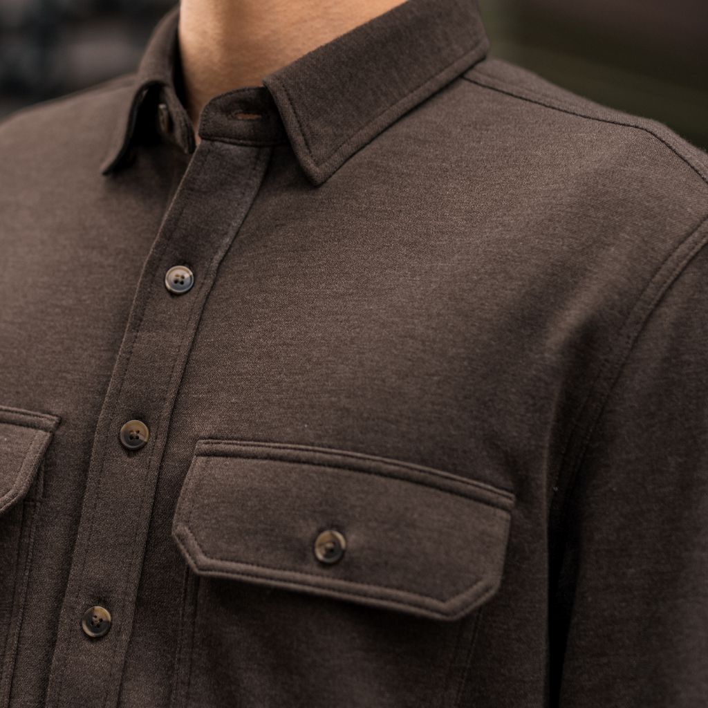 Everyday Button-Down Shirt | Brown (Two Pocket)
