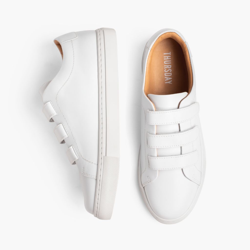 Women's Triple Strap Low Top | White