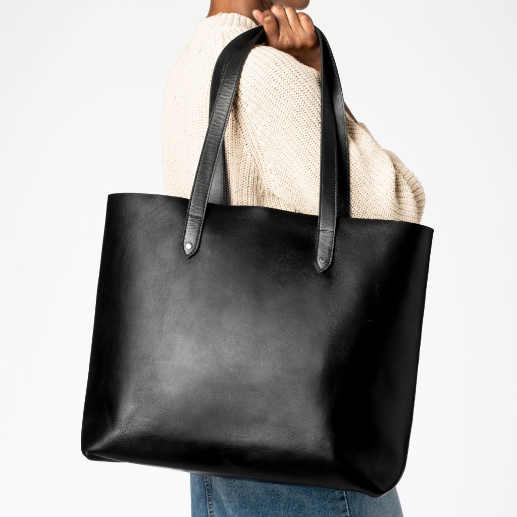 Everyday Tote | Black (XL) (Silver)