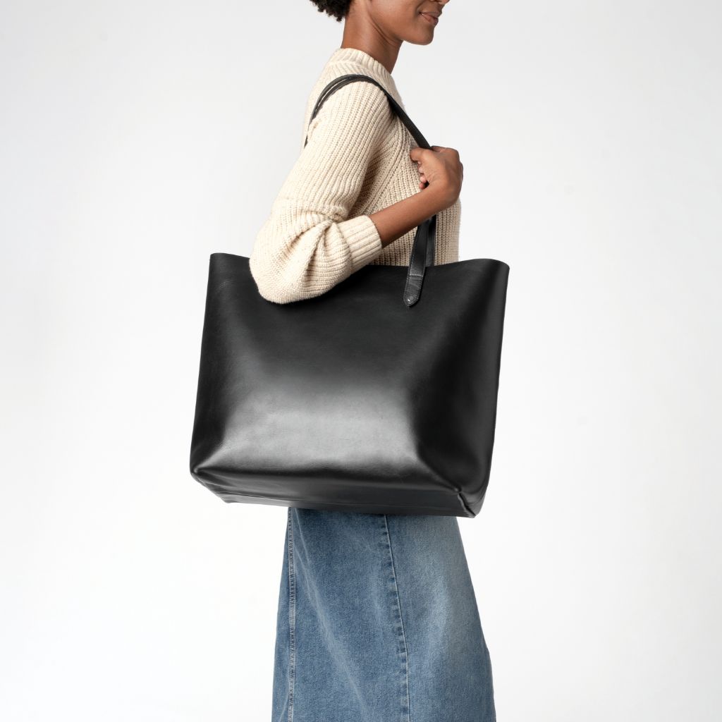 Everyday Tote | Black (XL) (Silver)