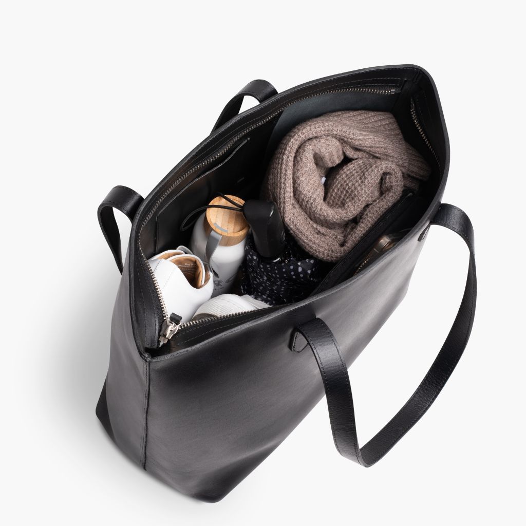 Everyday Tote | Black (XL) (Zipper)