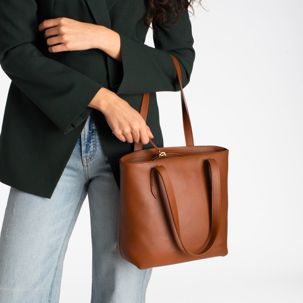Everyday Tote | Cuero (S) (Zipper)
