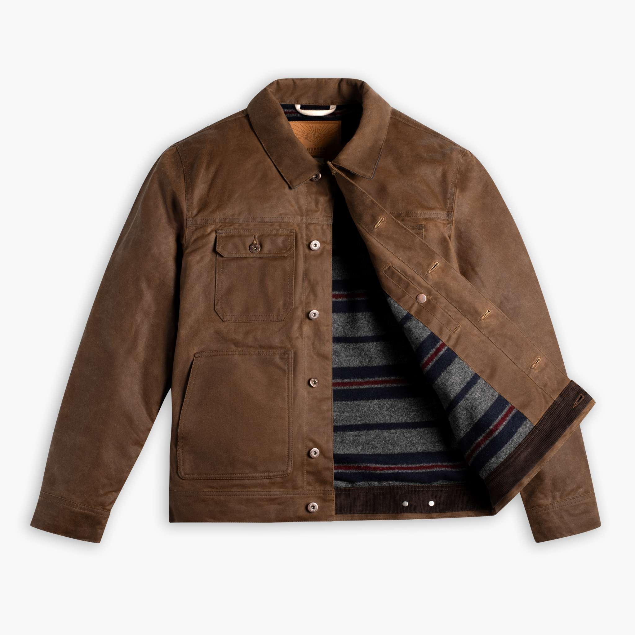 Waxed Trucker Jacket | Coyote