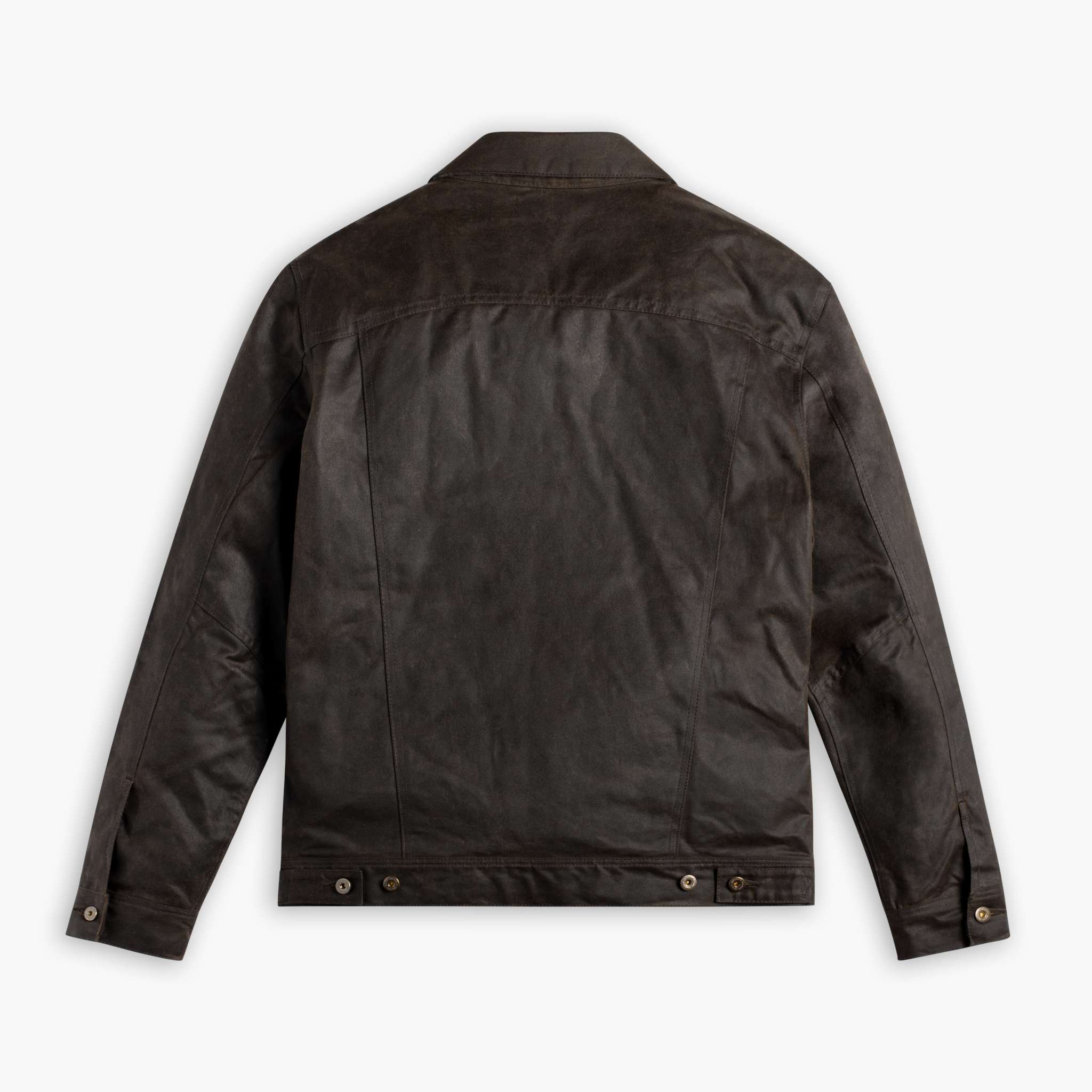 Waxed Trucker Jacket | Dark Olive